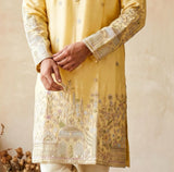 Mustard Gold Heritage Kurta Set