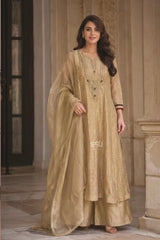 Champagne Gold Jewel Palazzo Set