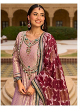Dusty Rose Emerald Jewel Anarkali Set