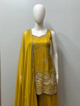 Marigold Zari Embroidered Palazzo Set