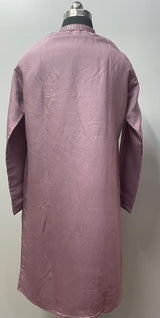 Dusty Mauve Silver Mirror Work Kurta