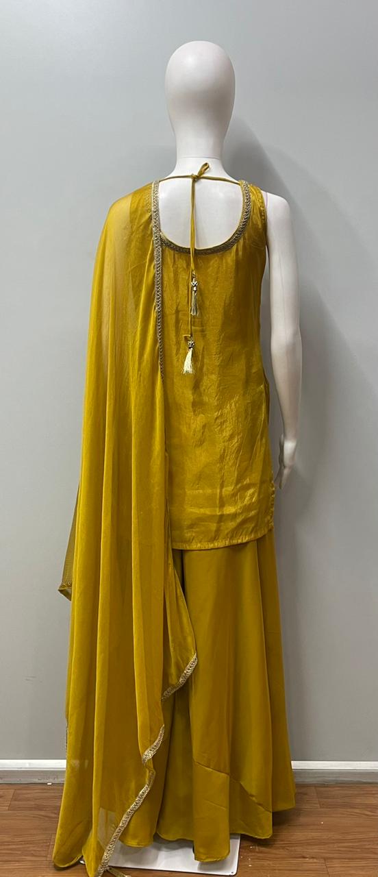 Marigold Zari Embroidered Palazzo Set