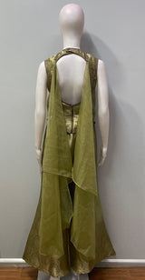 Antique Olive Jewel Corset Palazzo Set