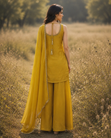 Marigold Zari Embroidered Palazzo Set