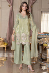 Sage Green Embroidered Kurta Set