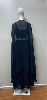 Midnight Sequin Cape Palazzo Couture Set