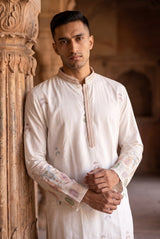 Ivory Pastel Heritage Kurta Set