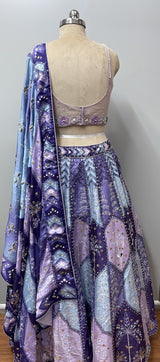 Lavender Prism Embroidered Lehenga Set