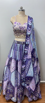 Lavender Prism Embroidered Lehenga Set