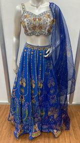 Sapphire Mirrorwork Heritage Lehenga