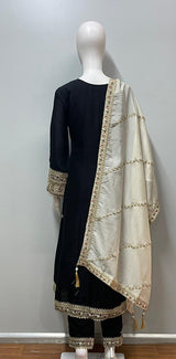Black Ivory Embroidered Kurta Set