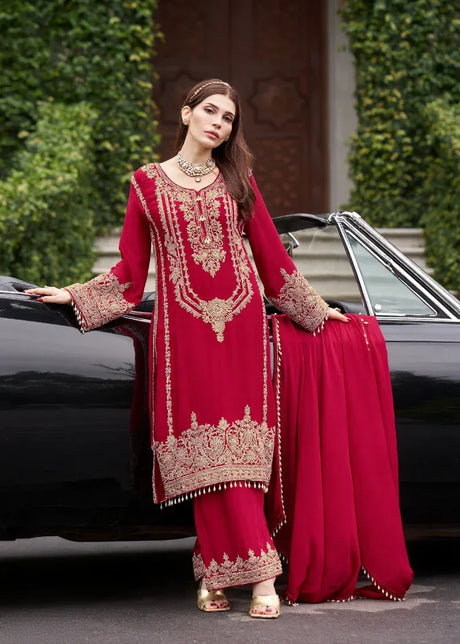 Crimson Royal Zari Palazzo Set - MishUUU