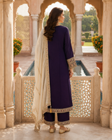 Midnight Ivory Embroidered Kurta Set