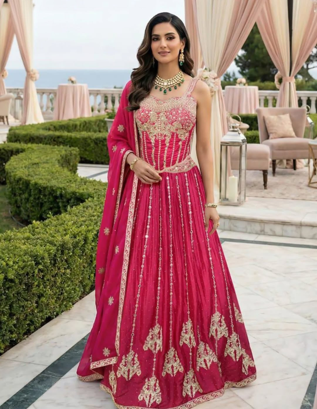 Ruby Zari Embroidered Lehenga Regal Set