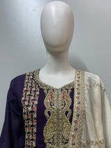Midnight Ivory Embroidered Kurta Set