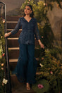 Midnight Bloom Embroidered Peplum Set - MishUUU