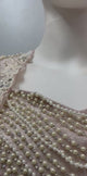 Taupe Pearl Jacket Draped Saree Couture