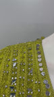 Chartreuse Gold Mirrorwork Anarkali Couture Set