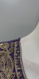 Smoky Purple Antique Gold Anarkali Set