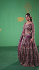 Plum Gold Embroidered Lehenga Choli – Royal Craftsmanship with Timeless Elegance