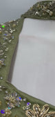 Olive Gold Embellished Corset Palazzo Set