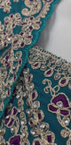Peacock Jewel Embroidered Cape Palazzo Set