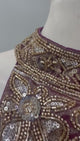Smoky Taupe Antique Gold Halter Palazzo Set