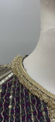 Navy Blue Antique Gold Paisley Palazzo Set