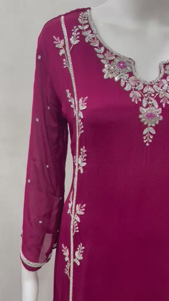 Crimson Noor Embroidered Kurta Set