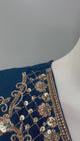 Deep Teal Antique Gold Floral Palazzo Set
