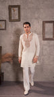 Ivory Gold Embroidered Men's Kurta Set
