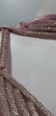 Rose Gold Ruffle Draped Saree Set