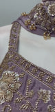Smoky Lilac Antique Gold Floral Palazzo Set