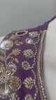 Smoky Lilac Antique Gold Jewel Lehenga Set