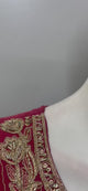 Deep Raspberry Antique Gold Anarkali Set