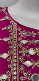 Rani Pink Gold Embroidered Festive Ensemble