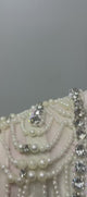 Ivory Silver Pearl Jewel Cape Palazzo Set