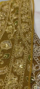 Mustard Gold Multicolor Jewel Longline Palazzo Set