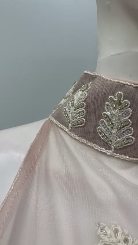 Dusty Taupe Ivory Floral Palazzo Set
