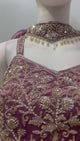 Smoky Mauve Antique Gold Floral Palazzo Set