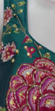 Peacock Teal Floral Embroidered Lehenga Set