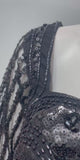Noir Crystal Corset Draped Saree Ensemble