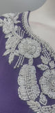 Lavender White Lace Embroidered Kurta Set