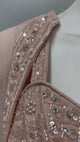 Soft Peach Pearl Cape Palazzo Set
