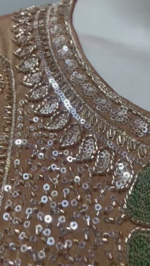 Burnt Copper Olive Floral Palazzo Set