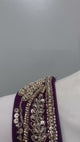Aubergine Gold Embroidered Bridal Lehenga Set