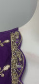 Royal Purple Gold Geometric Jacket Lehenga Set
