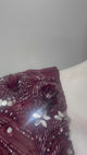 Deep Plum Crystal Draped Skirt Set