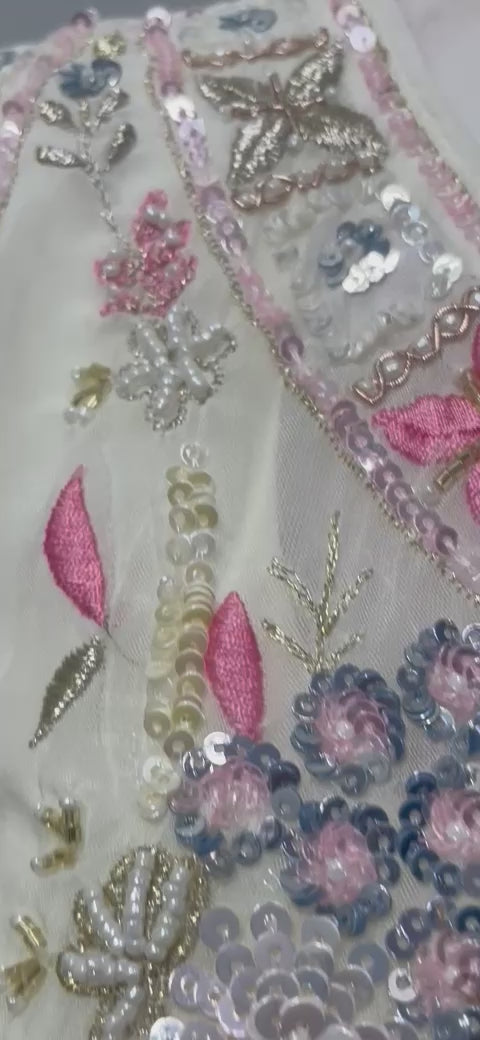 Ivory Blush Floral Palazzo Set