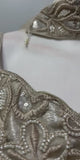 Champagne Taupe Silver Floral Palazzo Set